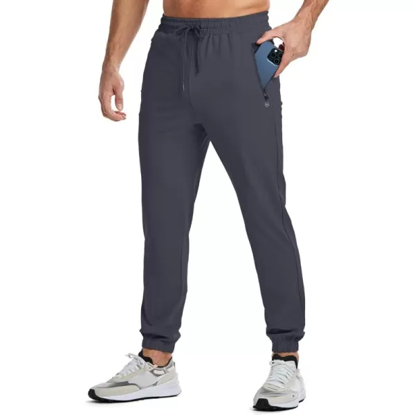 imageJMIERR Mens Sweatpants with Zipper Pockets Athletic Training Track Joggers Drawstring Stretch Elastic Waist PantsCarbon Grey