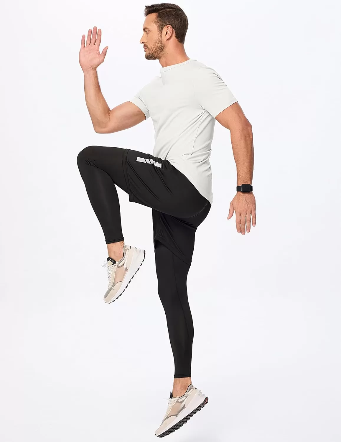 imageJMIERR Mens Muscle VNeck T Shirt Short Sleeve Longline Ribbed Henley Shirt Gym Workout Athletic Tee Shirts0 White