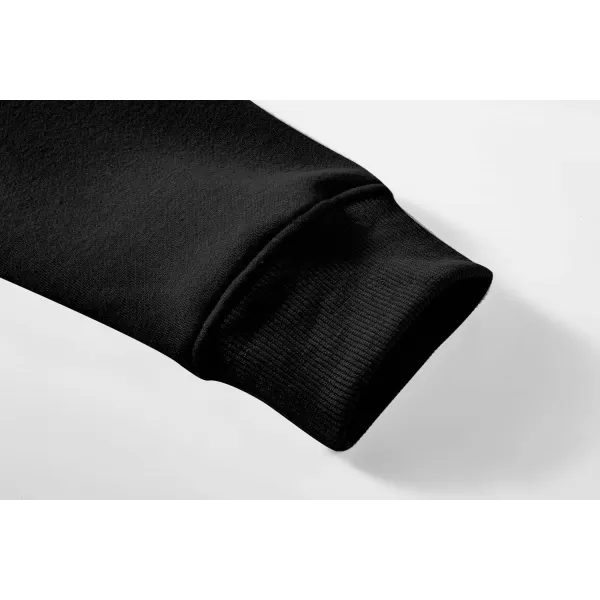 imageJMIERR Mens Hooded Sweatshirt Casual Cotton Long Sleeve Drawstring Fleece Waffle Pullover Hoodies with PocketsA Black