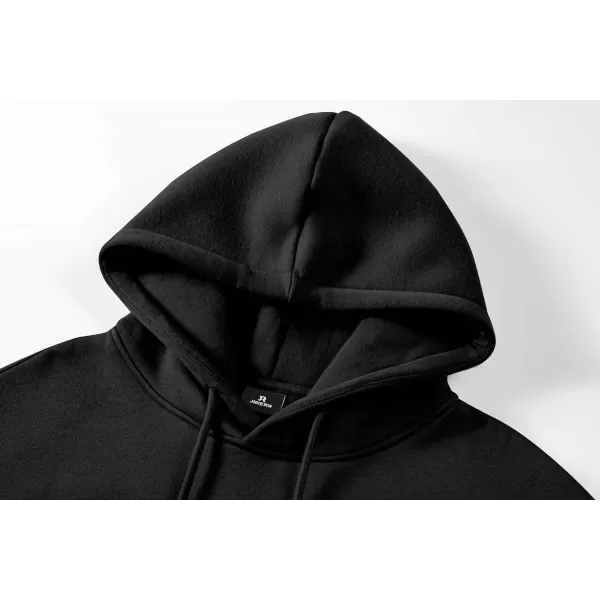 imageJMIERR Mens Hooded Sweatshirt Casual Cotton Long Sleeve Drawstring Fleece Waffle Pullover Hoodies with PocketsA Black