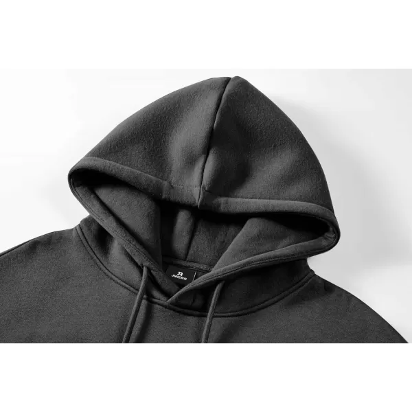 imageJMIERR Mens Hooded Sweatshirt Casual Cotton Long Sleeve Drawstring Fleece Waffle Pullover Hoodies with PocketsA Dark Grey