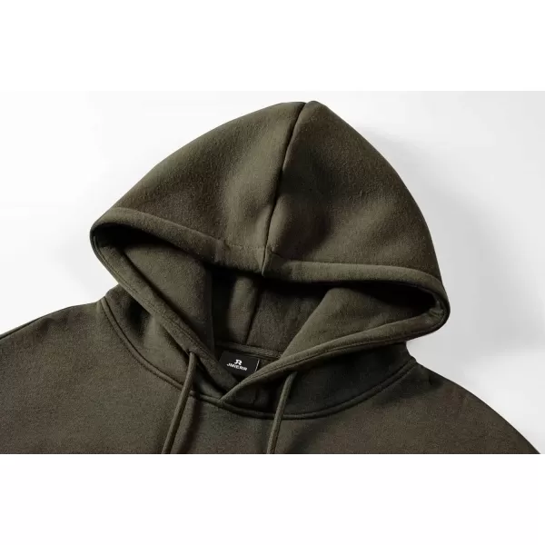imageJMIERR Mens Hooded Sweatshirt Casual Cotton Long Sleeve Drawstring Fleece Waffle Pullover Hoodies with PocketsA Moss Green