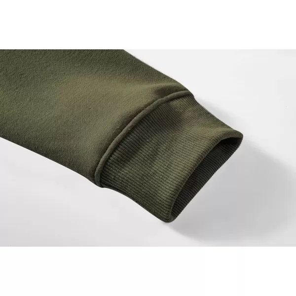 imageJMIERR Mens Hooded Sweatshirt Casual Cotton Long Sleeve Drawstring Fleece Waffle Pullover Hoodies with PocketsA Moss Green