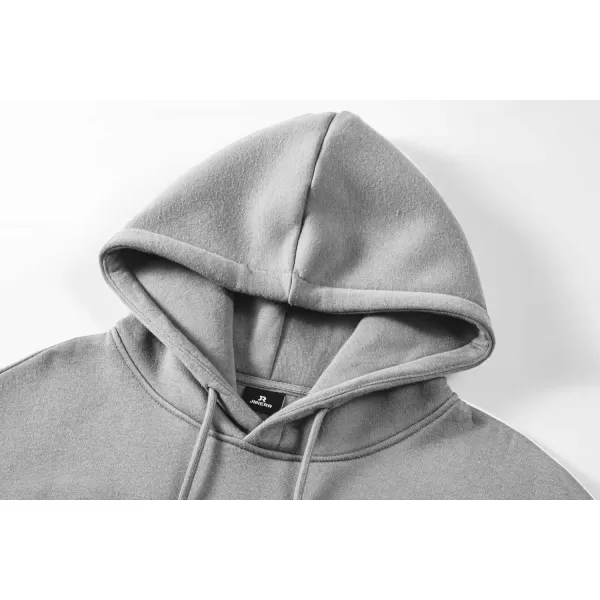 imageJMIERR Mens Hooded Sweatshirt Casual Cotton Long Sleeve Drawstring Fleece Waffle Pullover Hoodies with PocketsGrey