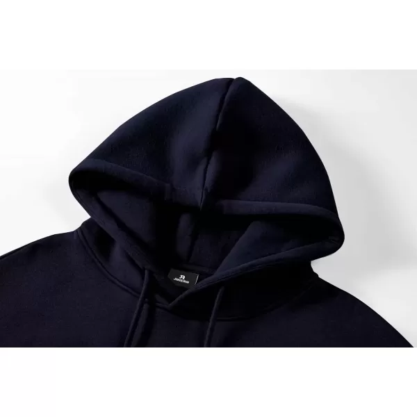 imageJMIERR Mens Hooded Sweatshirt Casual Cotton Long Sleeve Drawstring Fleece Waffle Pullover Hoodies with PocketsNavy Blue