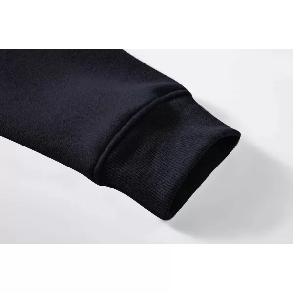 imageJMIERR Mens Hooded Sweatshirt Casual Cotton Long Sleeve Drawstring Fleece Waffle Pullover Hoodies with PocketsNavy Blue