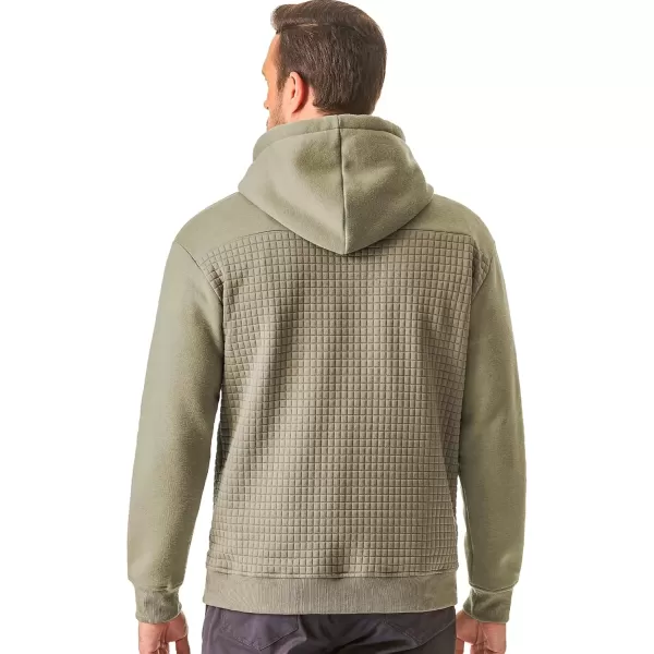 imageJMIERR Mens Hooded Sweatshirt Casual Cotton Long Sleeve Drawstring Fleece Waffle Pullover Hoodies with PocketsSage Green