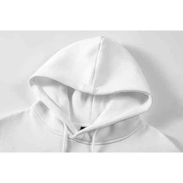 imageJMIERR Mens Hooded Sweatshirt Casual Cotton Long Sleeve Drawstring Fleece Waffle Pullover Hoodies with PocketsWhite