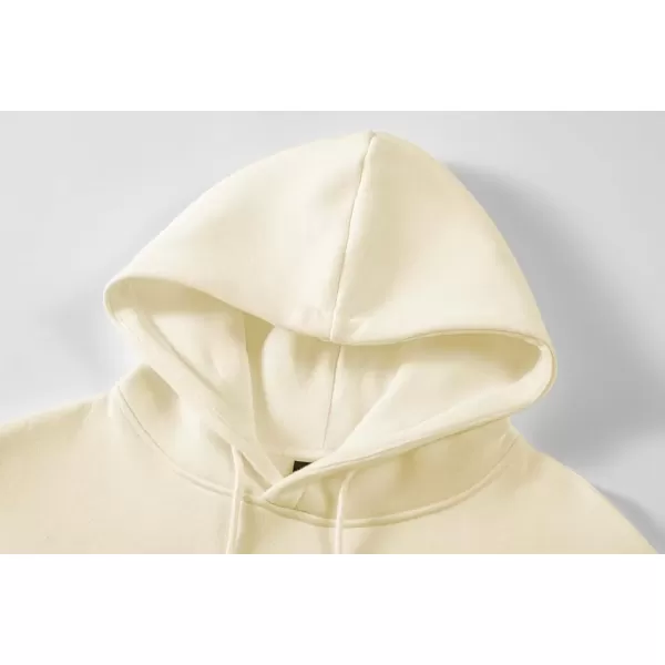 imageJMIERR Mens Hooded Sweatshirt Casual Cotton Long Sleeve Drawstring Fleece Waffle Pullover Hoodies with PocketsZ Beige