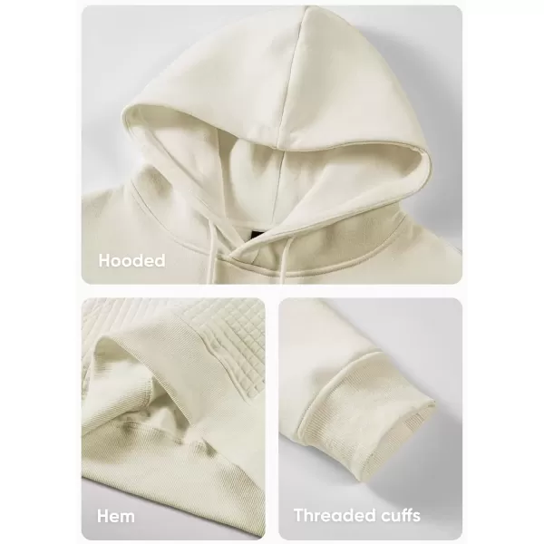 imageJMIERR Mens Hooded Sweatshirt Casual Cotton Long Sleeve Drawstring Fleece Waffle Pullover Hoodies with PocketsZ Beige