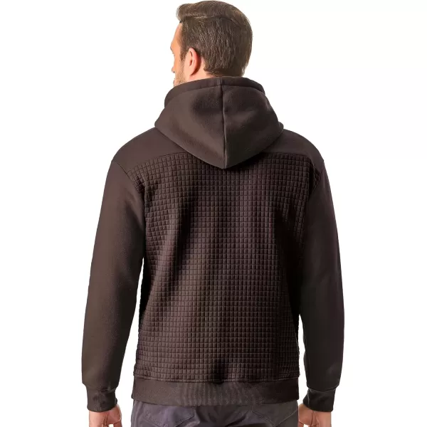 imageJMIERR Mens Hooded Sweatshirt Casual Cotton Long Sleeve Drawstring Fleece Waffle Pullover Hoodies with PocketsZ Dark Brown