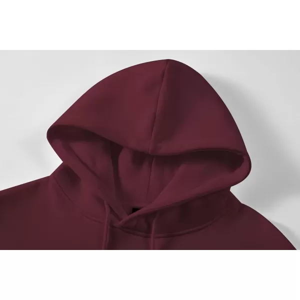 imageJMIERR Mens Hooded Sweatshirt Casual Cotton Long Sleeve Drawstring Fleece Waffle Pullover Hoodies with PocketsZ Red