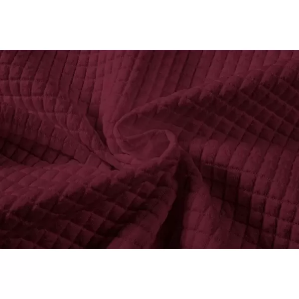 imageJMIERR Mens Hooded Sweatshirt Casual Cotton Long Sleeve Drawstring Fleece Waffle Pullover Hoodies with PocketsZ Red