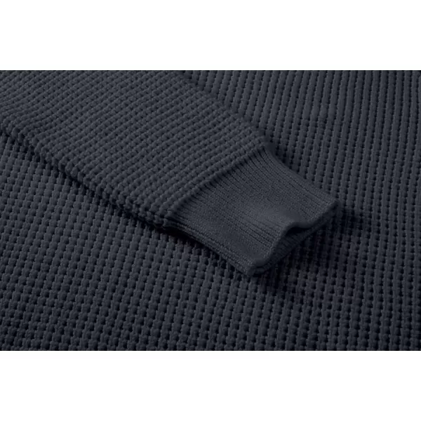 imageJMIERR Mens Crewneck Pullover Sweater Waffle Textured Knitted Sweaters Casual Loose Fit Sweaters with Ribbing EdgeDark Grey
