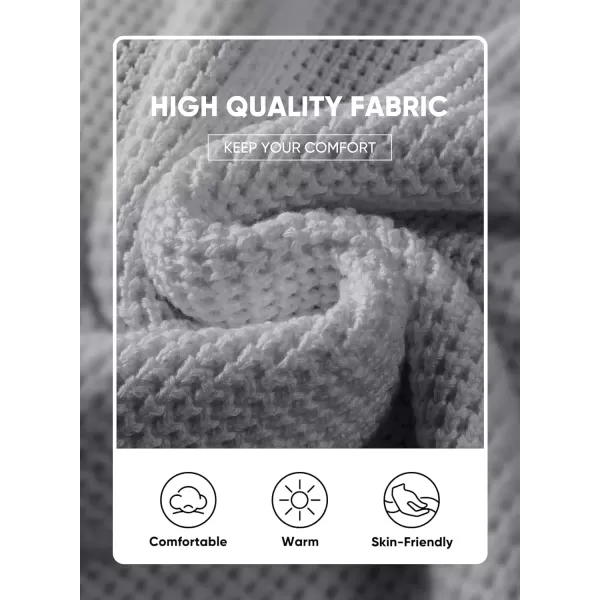 imageJMIERR Mens Crewneck Pullover Sweater Waffle Textured Knitted Sweaters Casual Loose Fit Sweaters with Ribbing EdgeLight Grey
