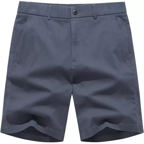 imageJMIERR Mens ClassicFit 7quot Chino Short Summer Stretch Waist Cotton Twill Casual Dress Shorts with Pockets7 B Navy Blue