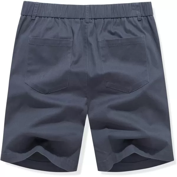 imageJMIERR Mens ClassicFit 7quot Chino Short Summer Stretch Waist Cotton Twill Casual Dress Shorts with Pockets7 B Navy Blue