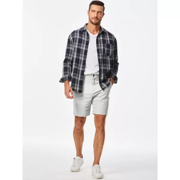 imageJMIERR Mens ClassicFit 7quot Chino Short Summer Stretch Waist Cotton Twill Casual Dress Shorts with Pockets7 B White