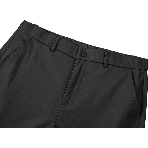 imageJMIERR Mens ClassicFit 7quot Chino Short Summer Stretch Waist Cotton Twill Casual Dress Shorts with Pockets7 Black