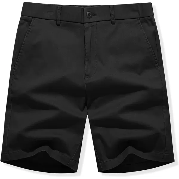 imageJMIERR Mens ClassicFit 7quot Chino Short Summer Stretch Waist Cotton Twill Casual Dress Shorts with Pockets7 Black