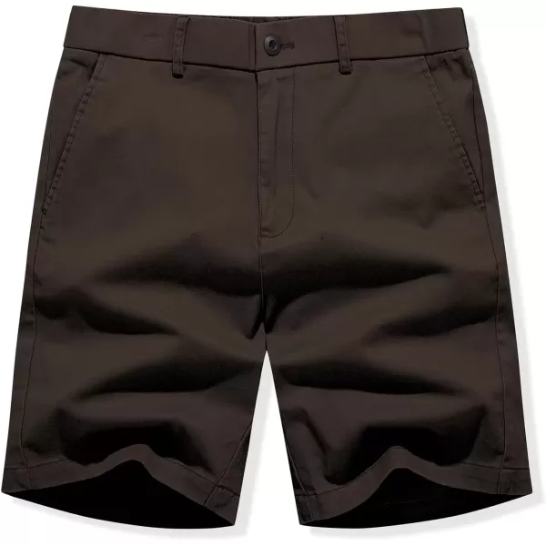 imageJMIERR Mens ClassicFit 7quot Chino Short Summer Stretch Waist Cotton Twill Casual Dress Shorts with Pockets7 Dark Brown