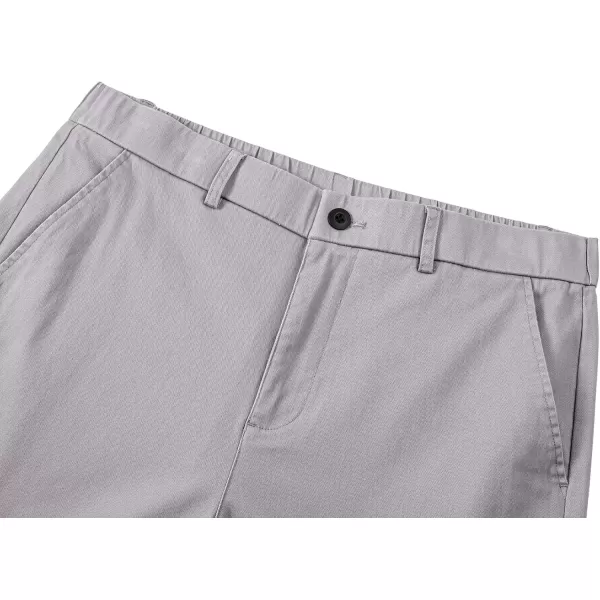 imageJMIERR Mens ClassicFit 7quot Chino Short Summer Stretch Waist Cotton Twill Casual Dress Shorts with Pockets7 Grey