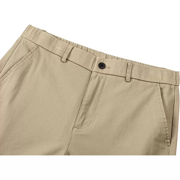 imageJMIERR Mens ClassicFit 7quot Chino Short Summer Stretch Waist Cotton Twill Casual Dress Shorts with Pockets7 Tan