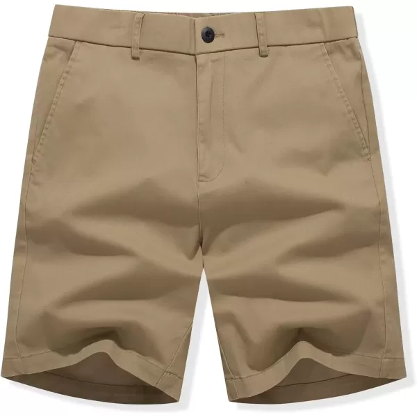 imageJMIERR Mens ClassicFit 7quot Chino Short Summer Stretch Waist Cotton Twill Casual Dress Shorts with Pockets7 a Khaki