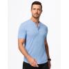 imageJMIERR Mens Muscle Henley Shirts Casual Short Sleeve Basic Button Longline TShirt Gym Workout Athletic Tee01 Blue