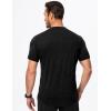 imageJMIERR Mens Muscle Henley Shirts Casual Short Sleeve Basic Button Longline TShirt Gym Workout Athletic TeeBlack