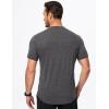imageJMIERR Mens Muscle Henley Shirts Casual Short Sleeve Basic Button Longline TShirt Gym Workout Athletic TeeDark Grey