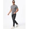 imageJMIERR Mens Muscle Henley Shirts Casual Short Sleeve Basic Button Longline TShirt Gym Workout Athletic TeeGrey