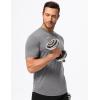imageJMIERR Mens Muscle Henley Shirts Casual Short Sleeve Basic Button Longline TShirt Gym Workout Athletic TeeGrey