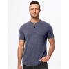imageJMIERR Mens Muscle Henley Shirts Casual Short Sleeve Basic Button Longline TShirt Gym Workout Athletic TeeNavy Blue