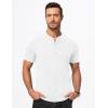 imageJMIERR Mens Muscle Henley Shirts Casual Short Sleeve Basic Button Longline TShirt Gym Workout Athletic TeeWhite