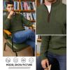 imageJMIERR Mens Quarter Zip Sweater Lightweight Mock Neck Casual Long Sleeve Knitted Solid Pullover SweatersA1 Green