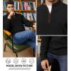 imageJMIERR Mens Quarter Zip Sweater Lightweight Mock Neck Casual Long Sleeve Knitted Solid Pullover SweatersA2 Black