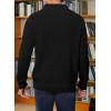 imageJMIERR Mens Quarter Zip Sweater Lightweight Mock Neck Casual Long Sleeve Knitted Solid Pullover SweatersA2 Black