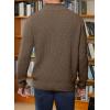 imageJMIERR Mens Quarter Zip Sweater Lightweight Mock Neck Casual Long Sleeve Knitted Solid Pullover SweatersA3 Brown