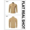 imageJMIERR Mens Quarter Zip Sweater Lightweight Mock Neck Casual Long Sleeve Knitted Solid Pullover SweatersA4 Khaki