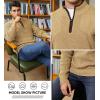 imageJMIERR Mens Quarter Zip Sweater Lightweight Mock Neck Casual Long Sleeve Knitted Solid Pullover SweatersA4 Khaki