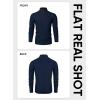 imageJMIERR Mens Quarter Zip Sweater Lightweight Mock Neck Casual Long Sleeve Knitted Solid Pullover SweatersA5 Navy Blue