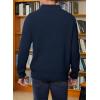 imageJMIERR Mens Quarter Zip Sweater Lightweight Mock Neck Casual Long Sleeve Knitted Solid Pullover SweatersA5 Navy Blue