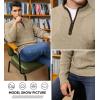 imageJMIERR Mens Quarter Zip Sweater Lightweight Mock Neck Casual Long Sleeve Knitted Solid Pullover SweatersA5 Shallow Khaki