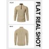 imageJMIERR Mens Quarter Zip Sweater Lightweight Mock Neck Casual Long Sleeve Knitted Solid Pullover SweatersA5 Shallow Khaki