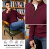 imageJMIERR Mens Quarter Zip Sweater Lightweight Mock Neck Casual Long Sleeve Knitted Solid Pullover SweatersA6 Biking Red