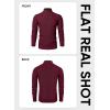 imageJMIERR Mens Quarter Zip Sweater Lightweight Mock Neck Casual Long Sleeve Knitted Solid Pullover SweatersA6 Biking Red