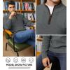 imageJMIERR Mens Quarter Zip Sweater Lightweight Mock Neck Casual Long Sleeve Knitted Solid Pullover SweatersA7 Dark Grey