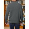 imageJMIERR Mens Quarter Zip Sweater Lightweight Mock Neck Casual Long Sleeve Knitted Solid Pullover SweatersA7 Dark Grey