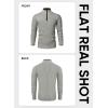 imageJMIERR Mens Quarter Zip Sweater Lightweight Mock Neck Casual Long Sleeve Knitted Solid Pullover SweatersA8 Medium Grey